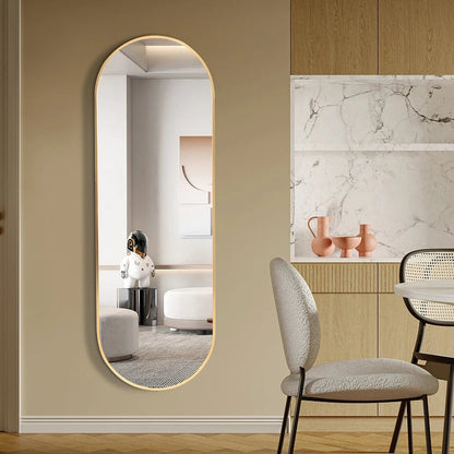 The Mirror That Opens the Room — Oversized Oval Full-Length Mirror