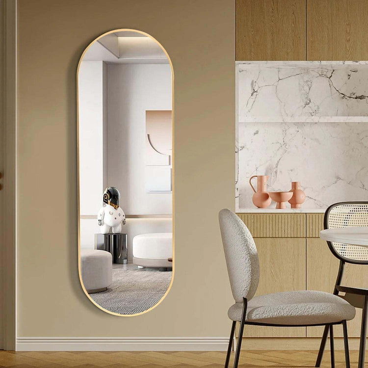 The Mirror That Opens the Room — Oversized Oval Full-Length Mirror