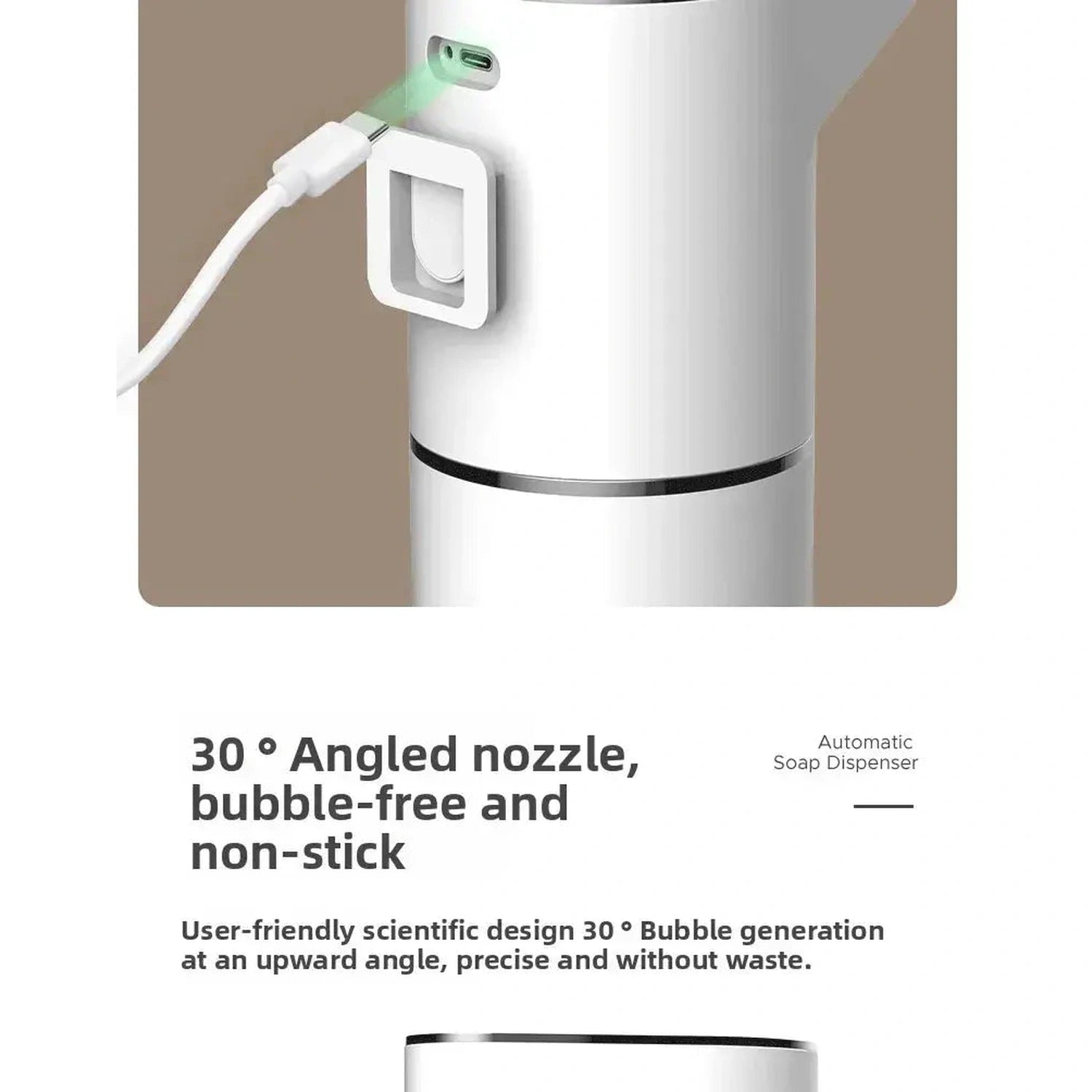 New Bathroom Automatic Sensing Soap Dispenser Type C Multiple Levels Contactless Electric Frother Charging Wall Mounted Vertical Jonine’s Corner