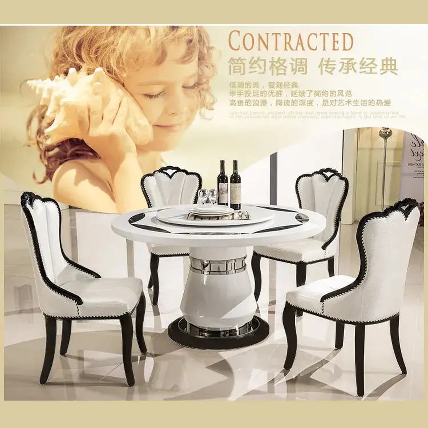 The Bistro Moment  Round Portable Dining & Console Table — Dining table