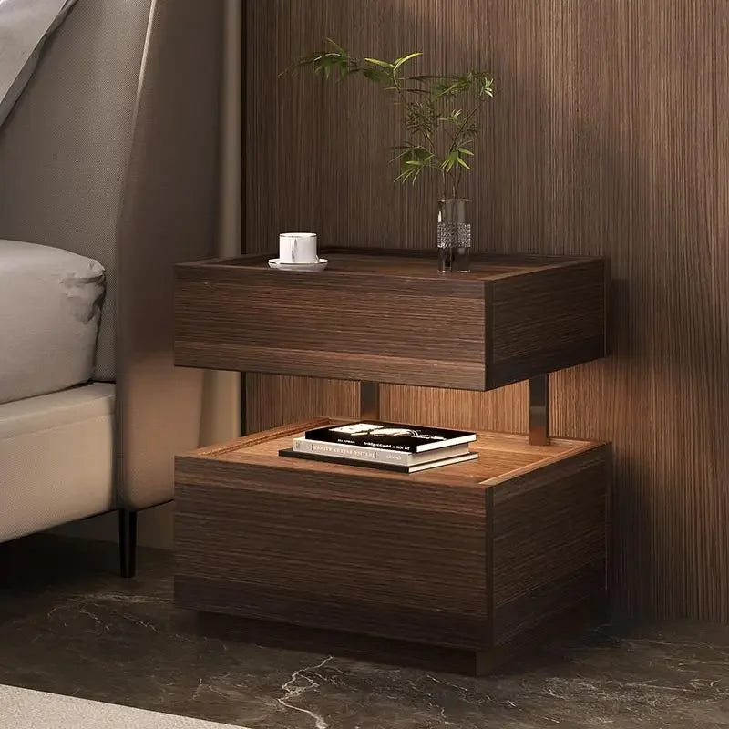 European Nightstand — Modern Bedside Table with Storage