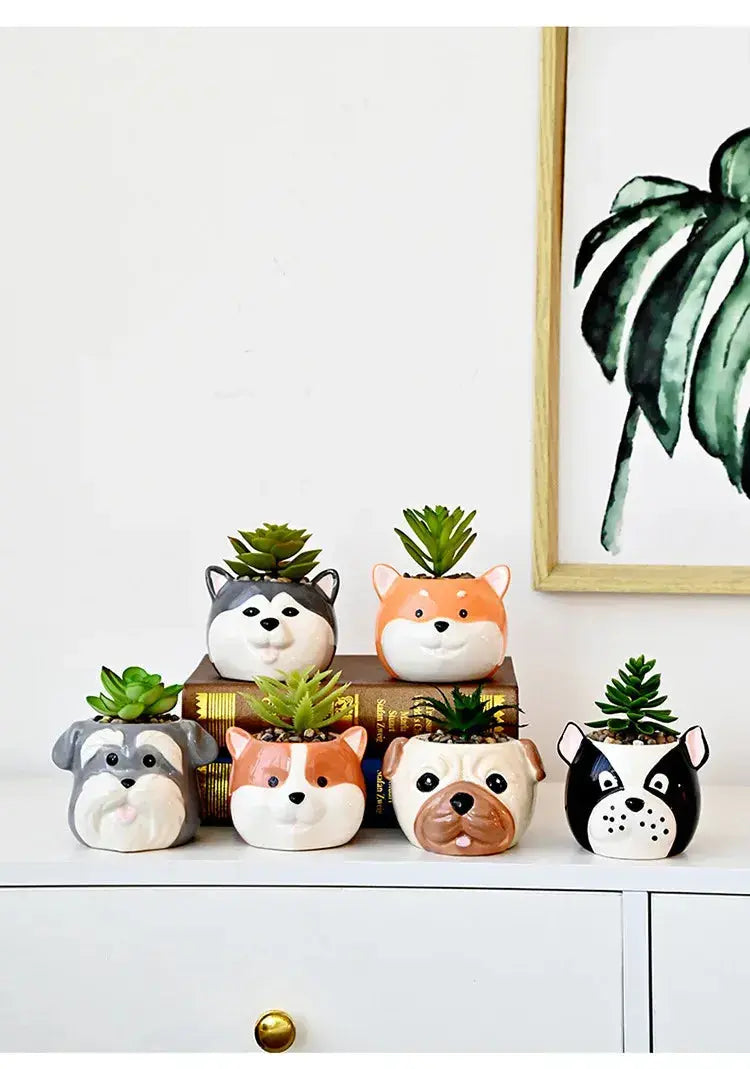 Ceramic Succulent Flower Pot Home Garden Animal Plant Pot Flower Vase Decoration Home Vase for Flower Office Table Decor Jonine’s Corner