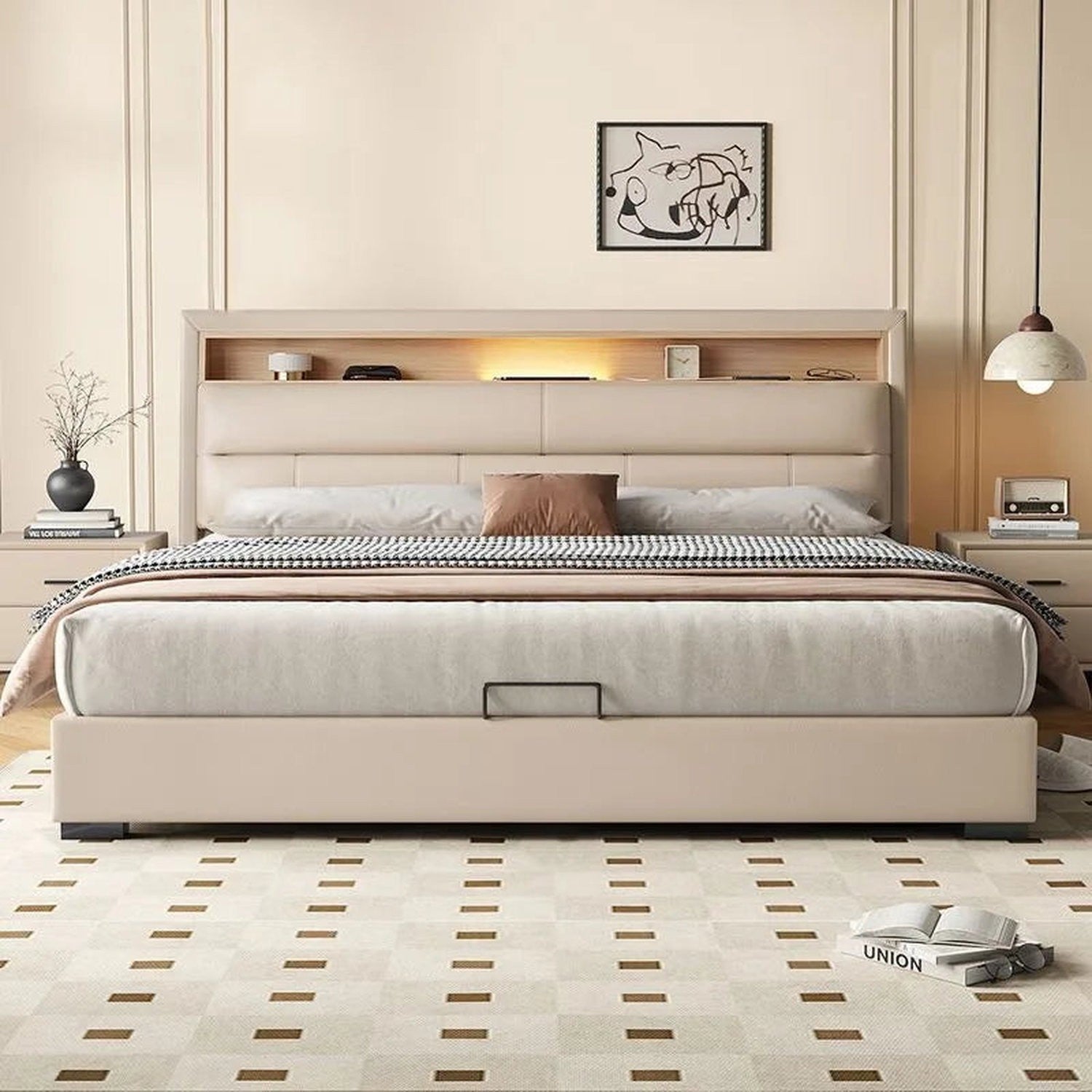 The Storage Bed — Luxury Multifunctional Bed Frame with Storage Headboard