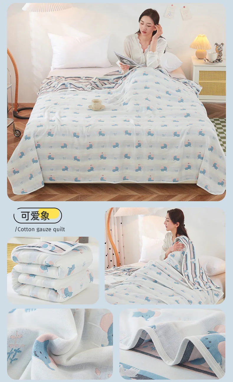 Cotton Gauze Summer Quilt — Solid