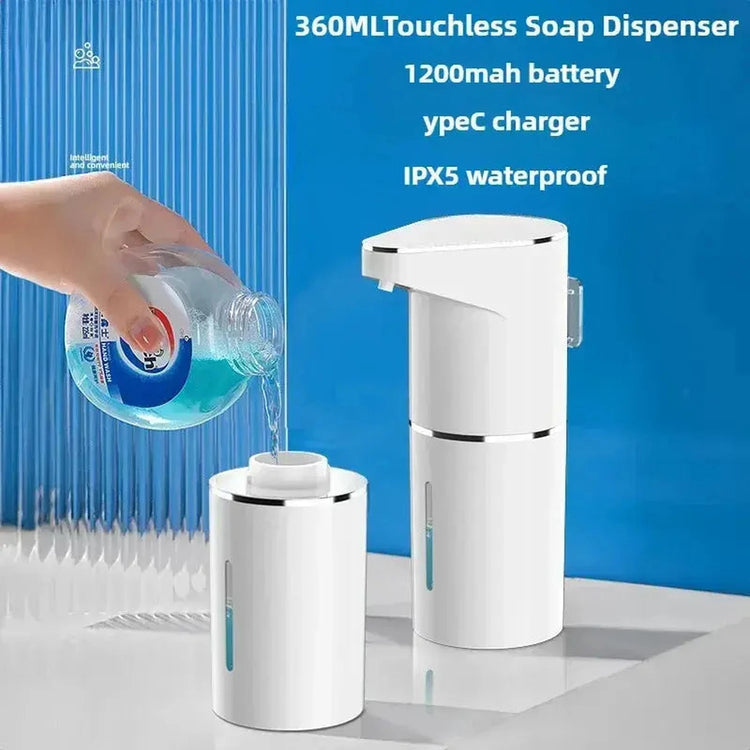 New Bathroom Automatic Sensing Soap Dispenser Type C Multiple Levels Contactless Electric Frother Charging Wall Mounted Vertical Jonine’s Corner
