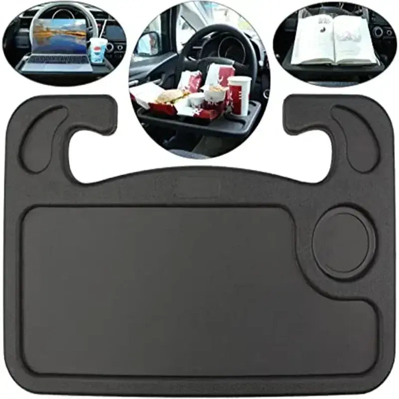 Car steering wheel, small table, car mounted dining plate, car mount, flatbed, car interior dining table, dining table