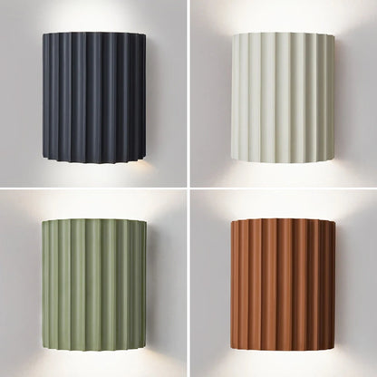 Nordic Macaroon Resin LED Wall Lamp — Sculptural Bedside Glow
