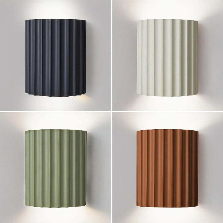Nordic Macaroon Resin LED Wall Lamp — Sculptural Bedside Glow