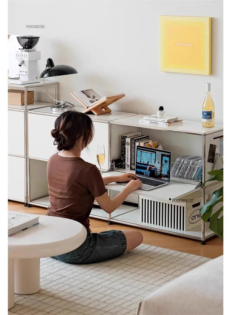 MLG Modern Dual Cabinet – Wood & Acrylic Living Room Storage