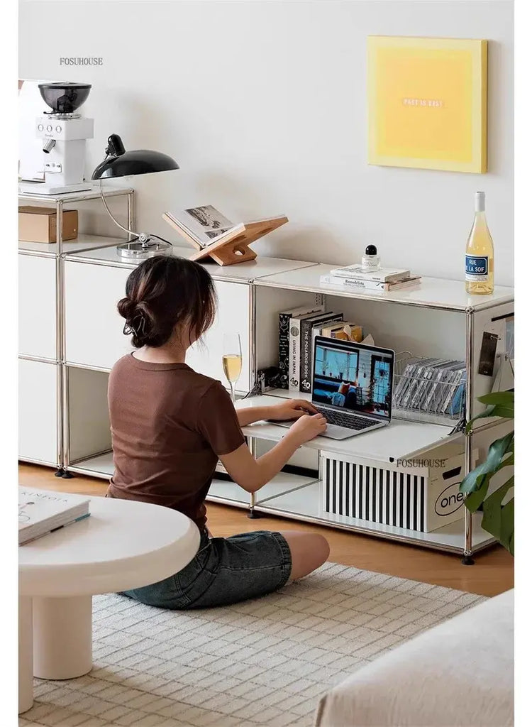 MLG Modern Dual Cabinet – Wood & Acrylic Living Room Storage