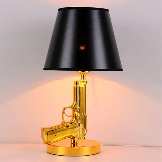 AK47 Designer Floor Lamp — Gold & Silver Statement Light