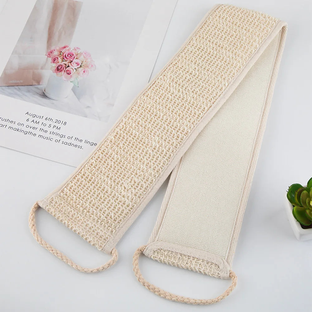 The Deep Clean — Sisal Back Scrubber Belt for Shower Exfoliation