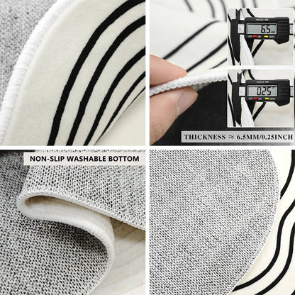 Round Gradient Area Rug — Machine Washable Non-Slip Floor Mat for Living Room &amp; Bedroom
