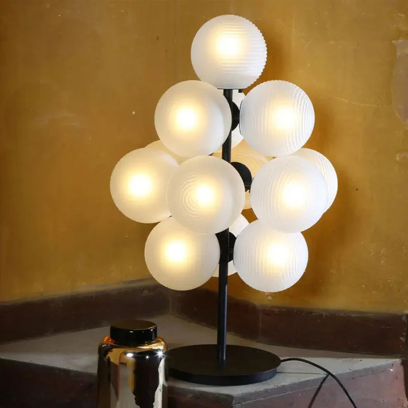 The Grape Cluster — Sculptural Glass Floor Lamp with Warm LED Glow