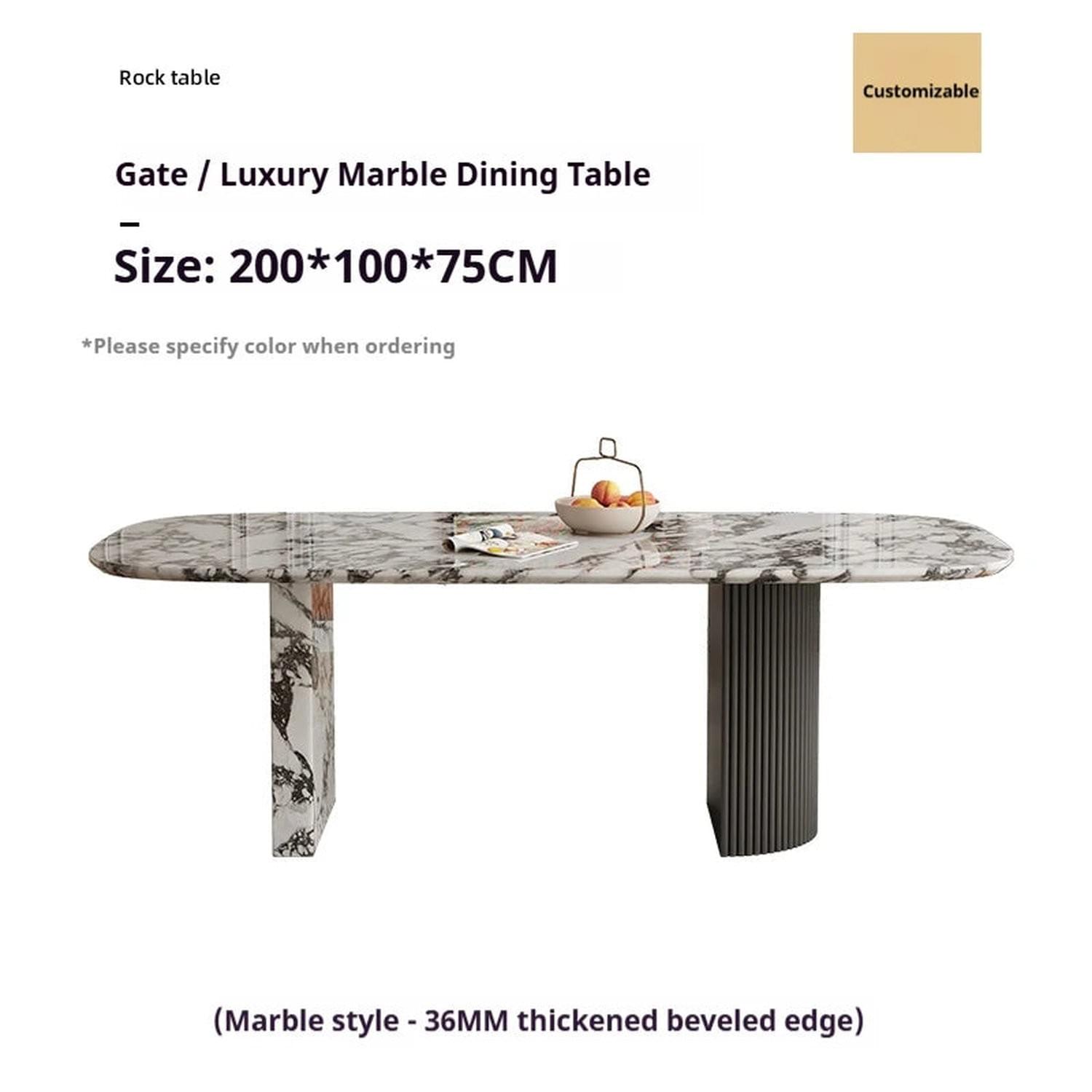 Custom Luxury French Marble Dining Table — Natural Stone