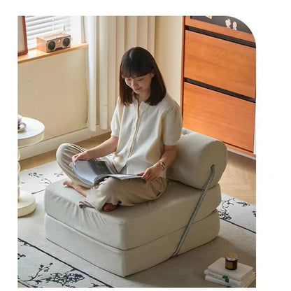 Foldable Nordic Sofa Bed — 1-Person Lazy Sofa for Bedroom &amp; Living Room
