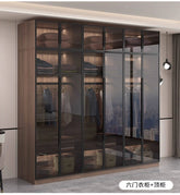 Glass light luxury corner cloakroom wardrobe Double clothes closet cabinets and wardrobes Cabinet dressing clothe home furniture Jonine&
