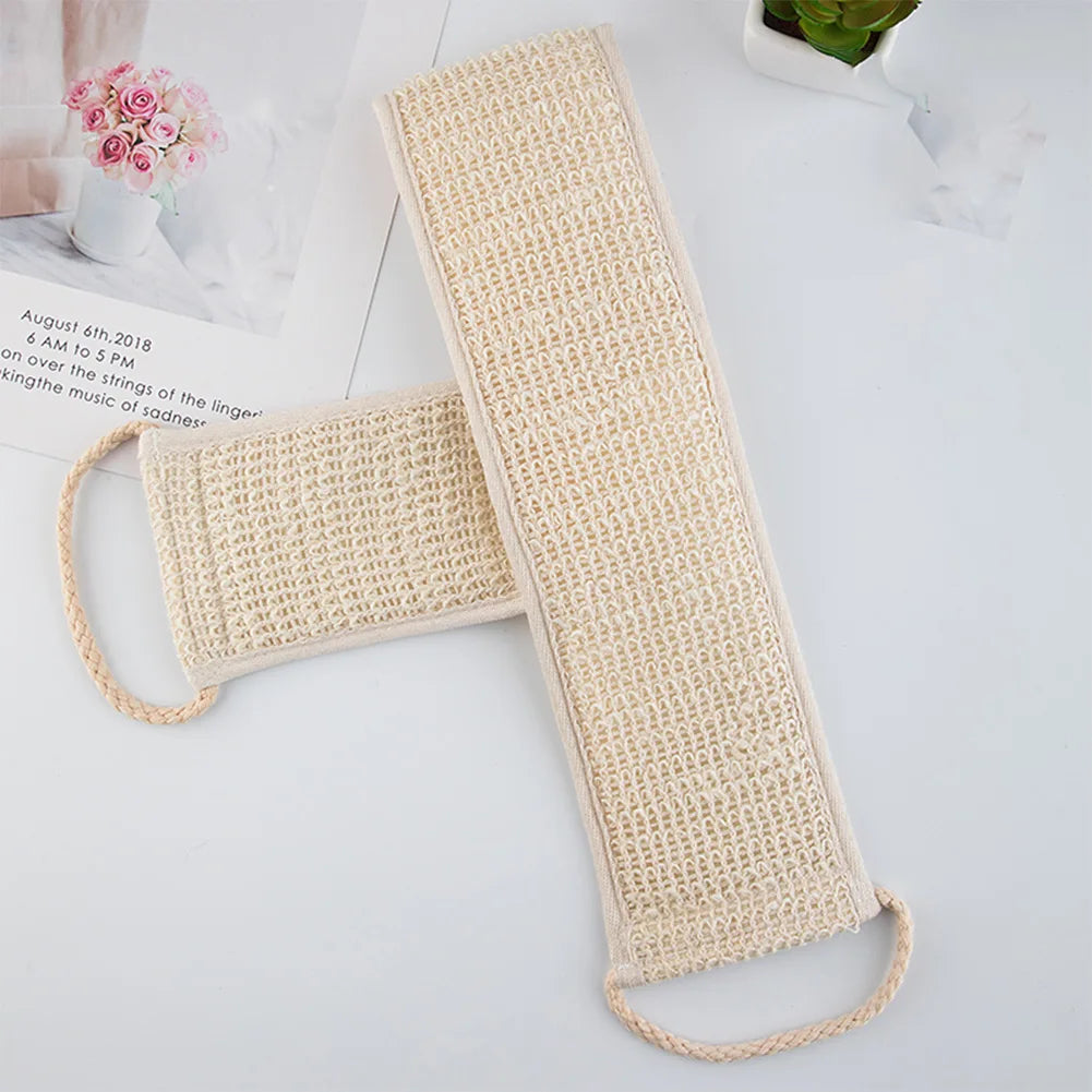 The Deep Clean — Sisal Back Scrubber Belt for Shower Exfoliation