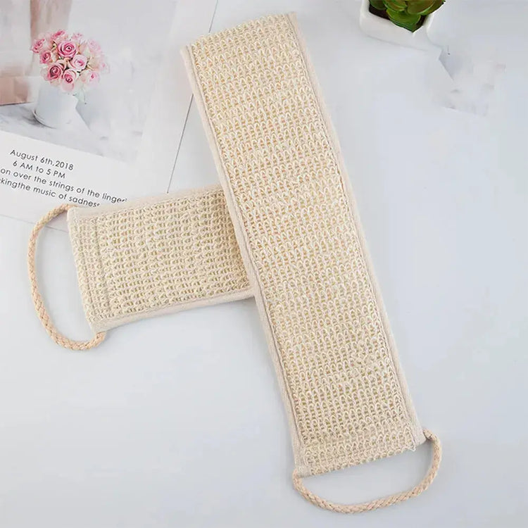 The Deep Clean — Sisal Back Scrubber Belt for Shower Exfoliation Jonine’s Corner