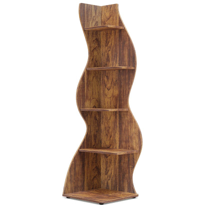The Corner That Finally Does Something — Tribesigns 5-Tier Wall Corner Bookshelf & Plant Stand