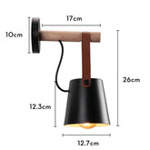 Nordic LED Wall Lamp Wood Creative Lighting Fixture Guest Room Balcony Staircase Sconce Bedroom Bedside Decor Light Chandelier Jonine&