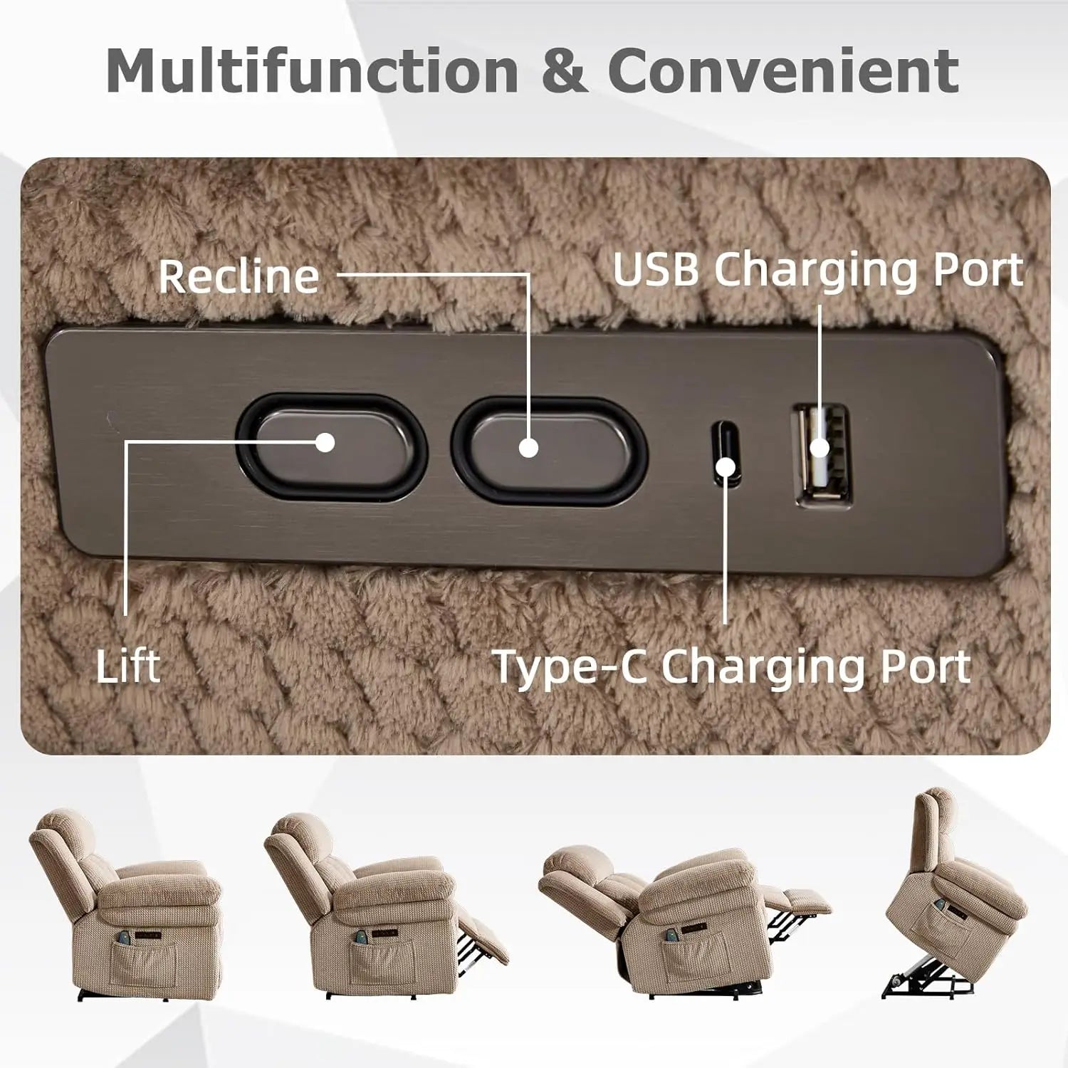 Rise &amp; Rest — 46" Extra-Wide Power Lift Recliner Chair for Big &amp; Tall