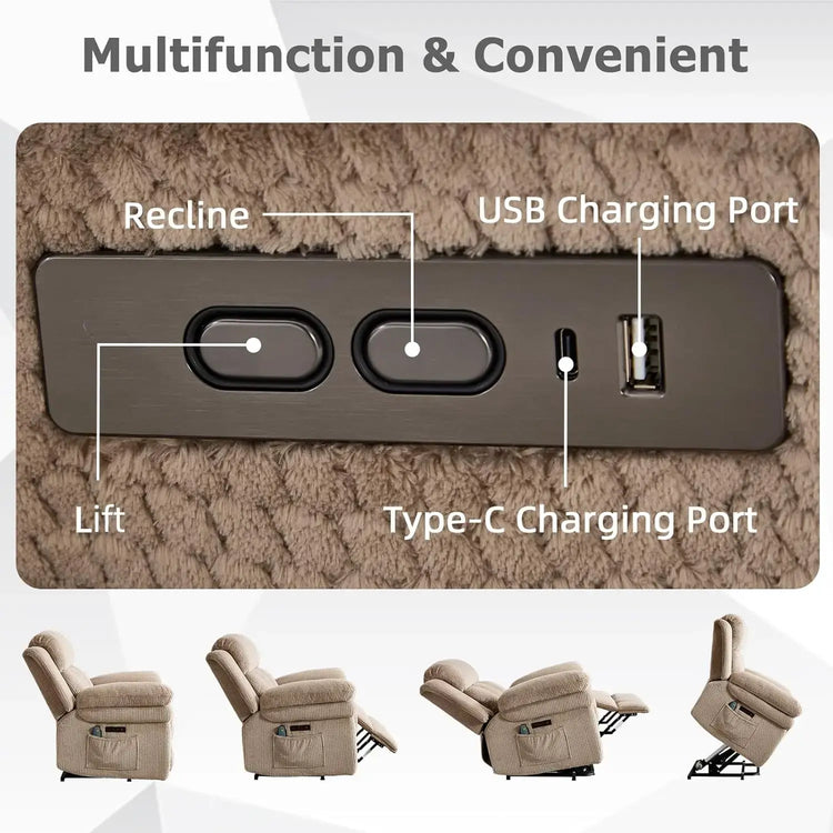 Rise & Rest — 46" Extra-Wide Power Lift Recliner Chair 