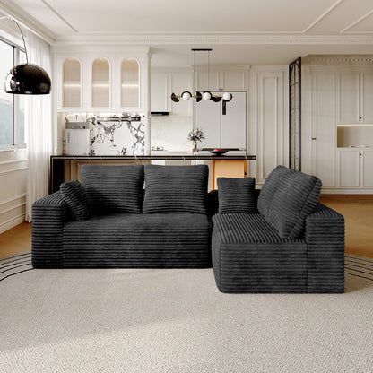 Sink Into Sunday — Sdorens 104" Cloud Sectional with L-Shape Chaise