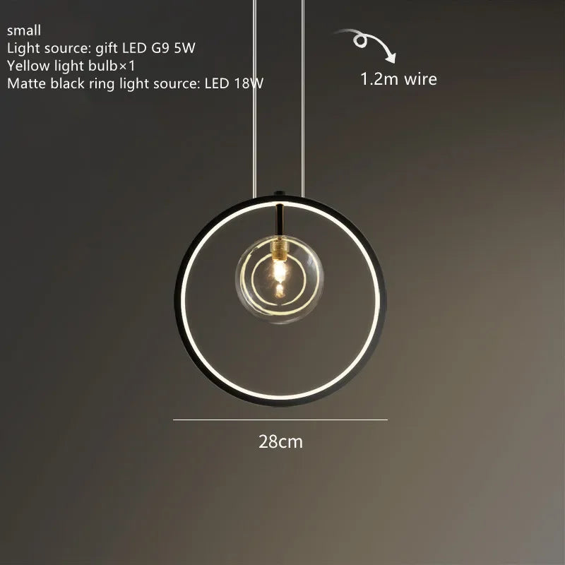 Modern Glass Bubbles Led Pendant Lights for Table Dining Room Kitchen Bar Chandeliers Lamps Home Decor Lusters Lighting Fixture Jonine&