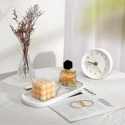 The Marble Tray — Oval Silicone Vanity &amp; Countertop Organizer Tray
