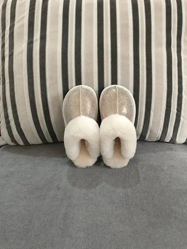Natural shearing fur slippers Australian sheepskin and fur integrated slippers for men and women&