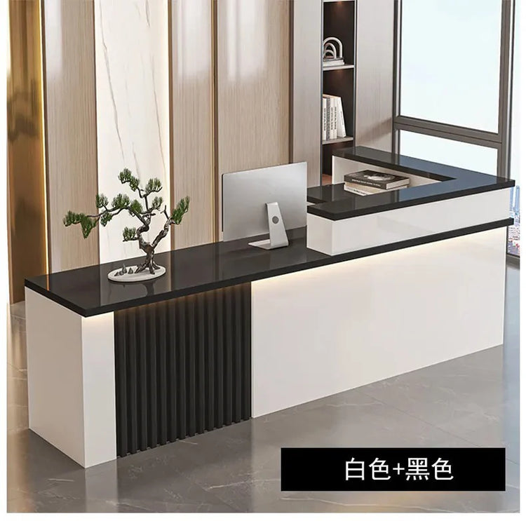 Nordic Luxury Reception Desk with LED Lighting Jonine’s Corner