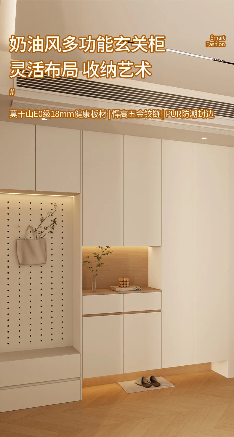 Custom Solid Wood Entryway Shoe Cabinet