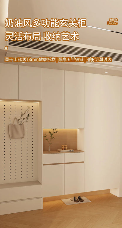 Custom Solid Wood Entryway Shoe Cabinet