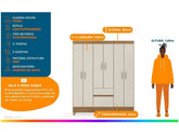 Demóbile Flash II Wardrobe: 6 Doors, 2 Drawers - Modern Storage