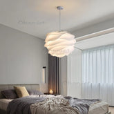 White Rose Petal Pendant Light — Nordic Sculptural Chandelier Jonine&