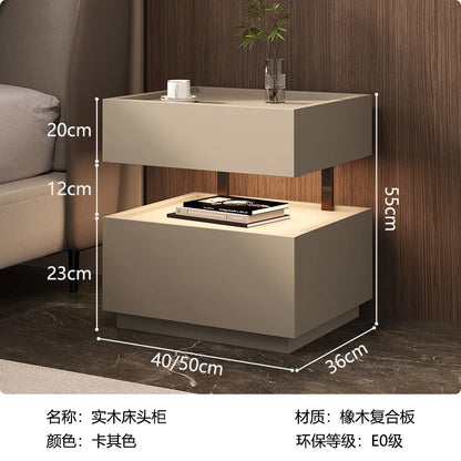European Nightstand — Modern Bedside Table with Storage