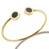 Fashion Simple Stainless Steel 3 Crystal Bracelet Bangle