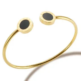Stainless Steel Crystal Cuff Bracelet Bangle