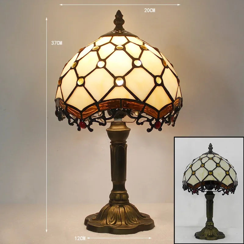 Old World Glow — European Retro Art Glass LED Desk Lamp
