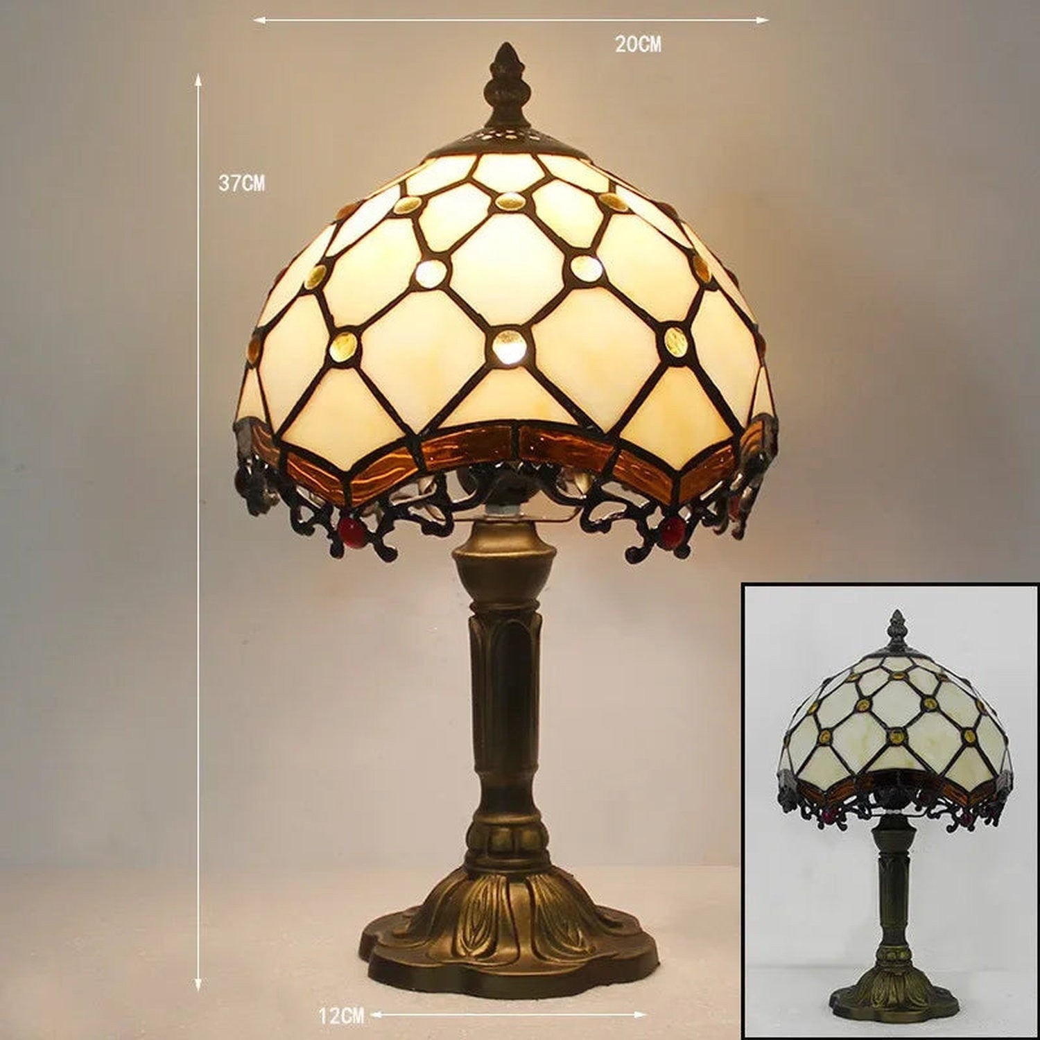 Old World Glow — European Retro Art Glass LED Desk Lamp