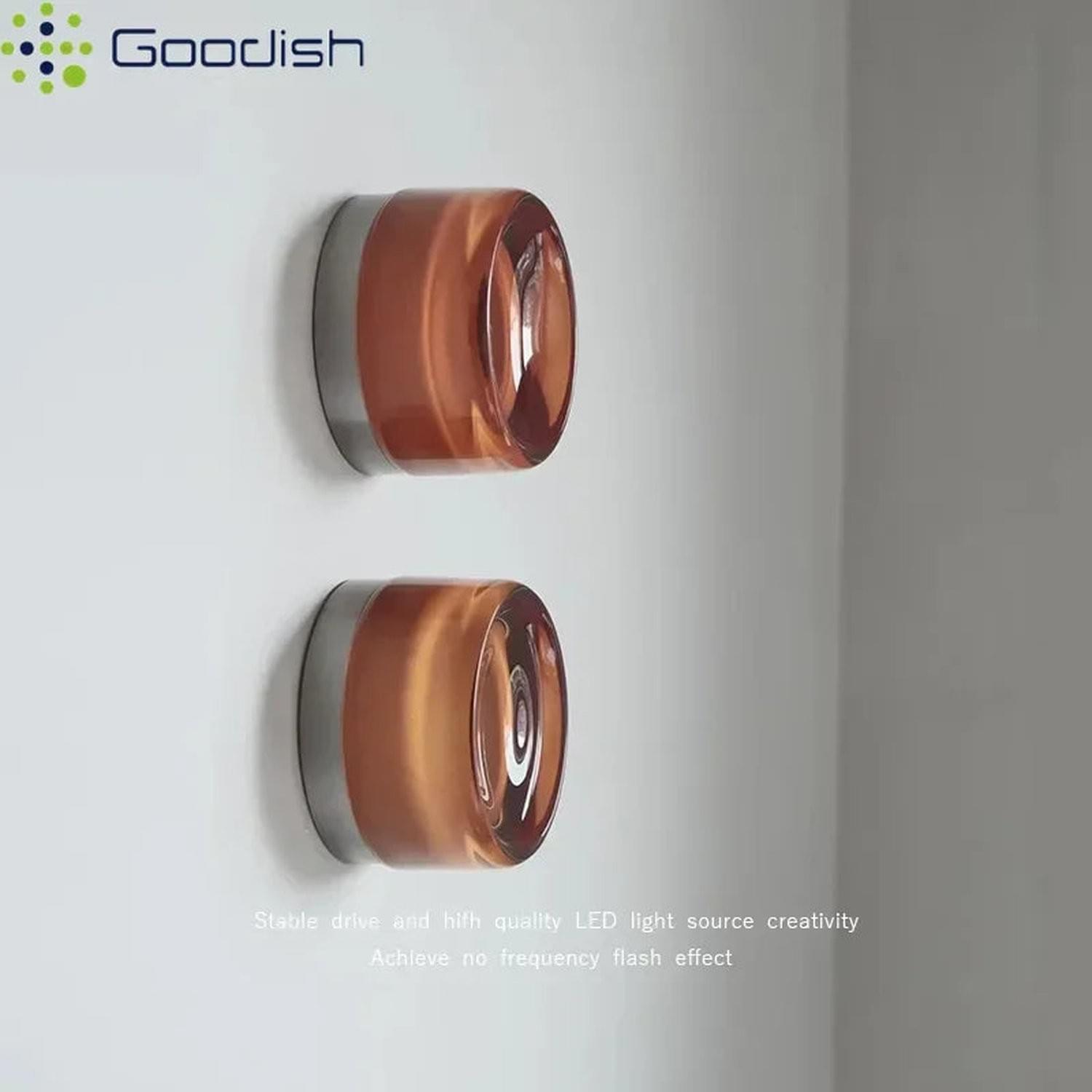 Glass Stone LED Wall Sconce