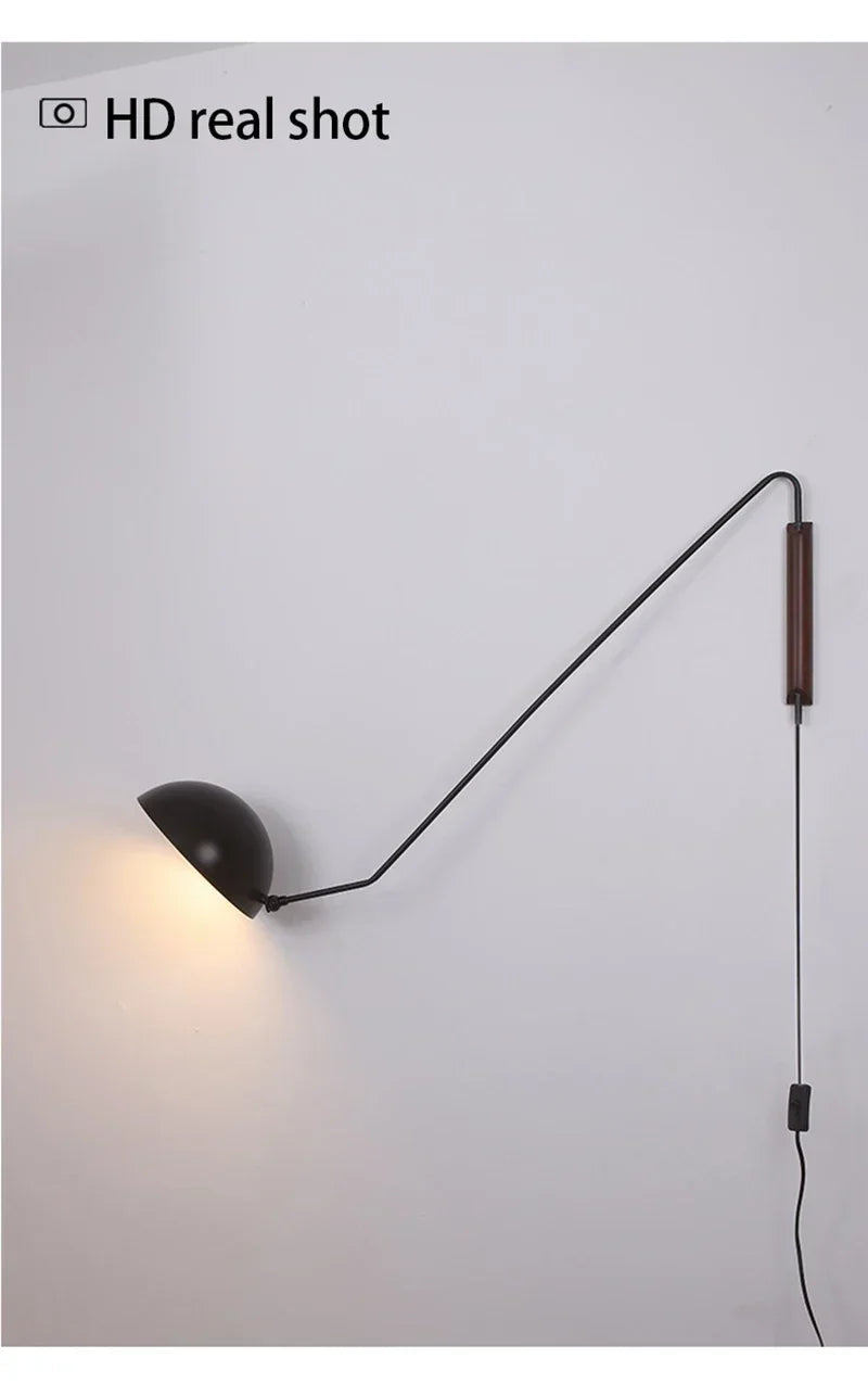 Modern Minimalist Long Arm LED Wall Lamp Design Style Golden Wall Lights Living Dining Room Bedside Sconce Adjustable Home Decor Jonine&