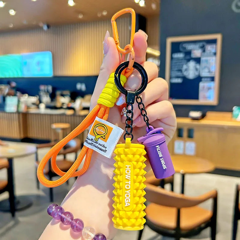 Motivational Fitness Keychain — Colorful Gym Bag Charm &amp; Workout Gift