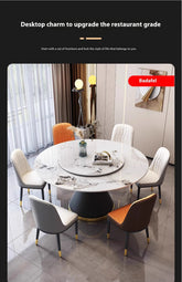 Round Sliding Table Luxury Table Stainless Steel Kitchen Islands Transparent Mesa Comedor Garden Furniture Sliding Dining Wash Jonine&