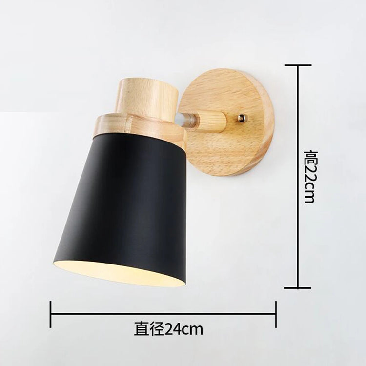 Nordic LED Wall Lamp Wood Creative Lighting Fixture Guest Room Balcony Staircase Sconce Bedroom Bedside Decor Light Chandelier Jonine&