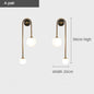 Gold Glass Ball LED Wall Sconce — Modern Bedroom & Living Room Light