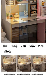 Space-Saving Computer Desk with Integrated Bookshelf Jonine’s Corner