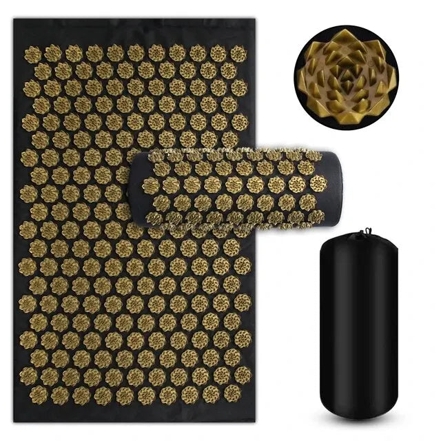 The Pressure Point Set — Spike Acupressure Mat &amp; Pillow for Back Pain, Muscle Relief &amp; Better Sleep