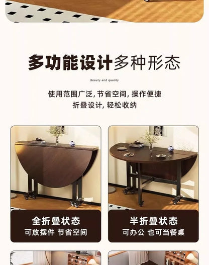 Round Foldable Dining Table — 100 & 120cm